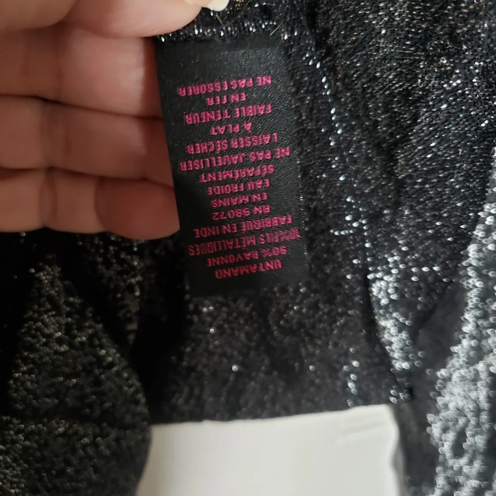 India Black metallic scarf 55